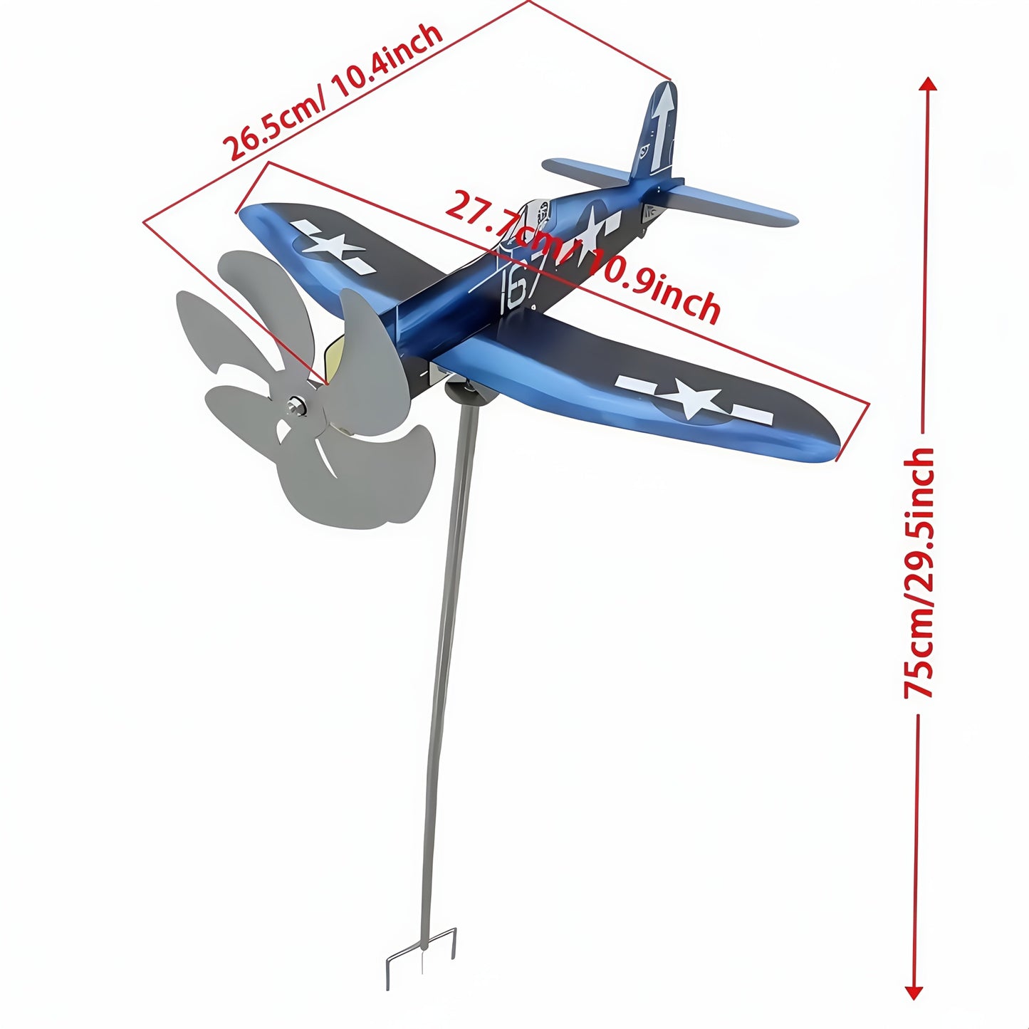 Metal Wind Direction Indicator for Airplanes, Garden Decoration, Yard Windmill, Garden And Courtyard Decorative Items for Wind Measurement. Souvenirs D-DAY